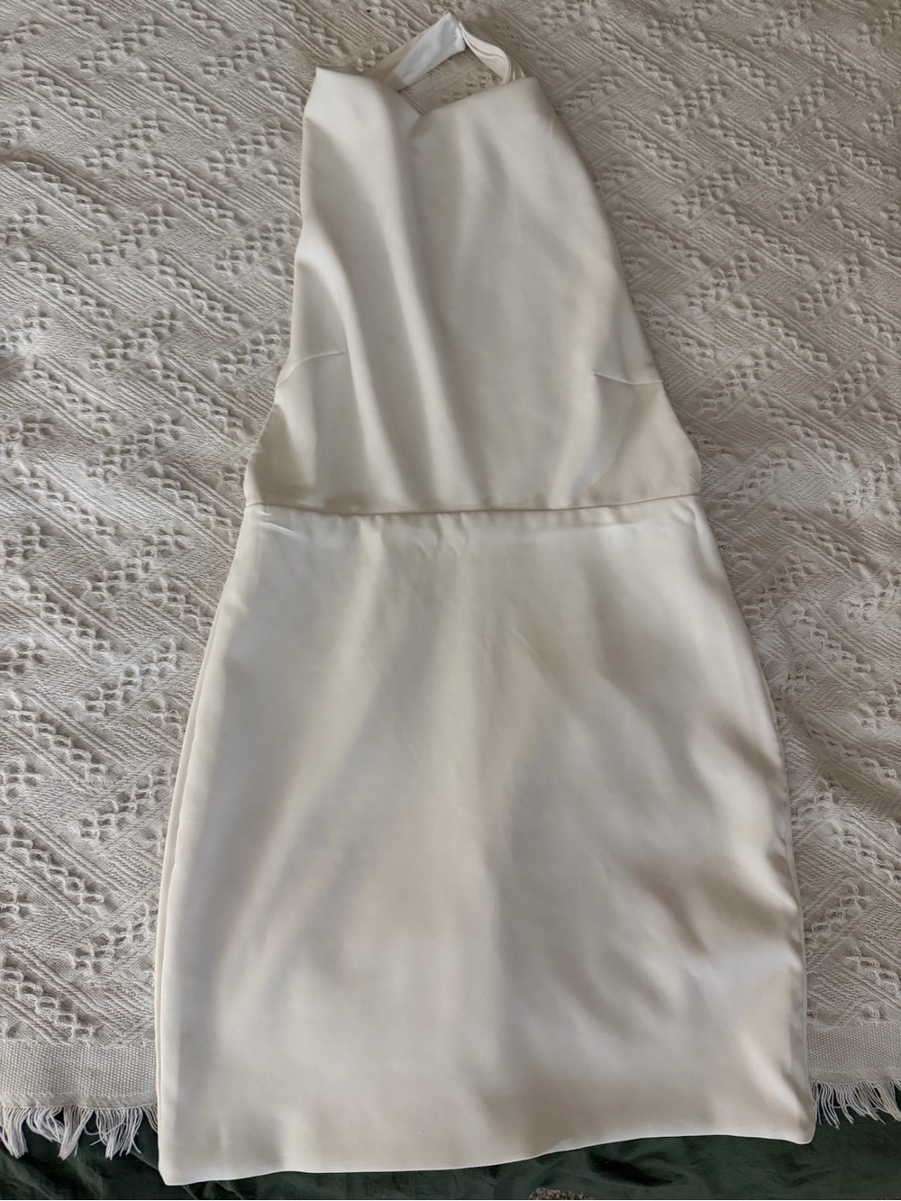 SHEIN White Halter Mini Dress